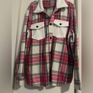 SHEIN Plaid Shirt-Shacket Men’s Size 3X